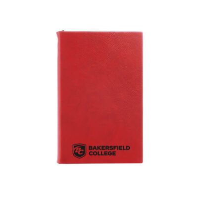 5-1/4" x 8-1/4" Red Laserable Leatherette Journal with Lined Notepad Thumbnail